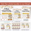 fall festival dance flyer sign poster set
